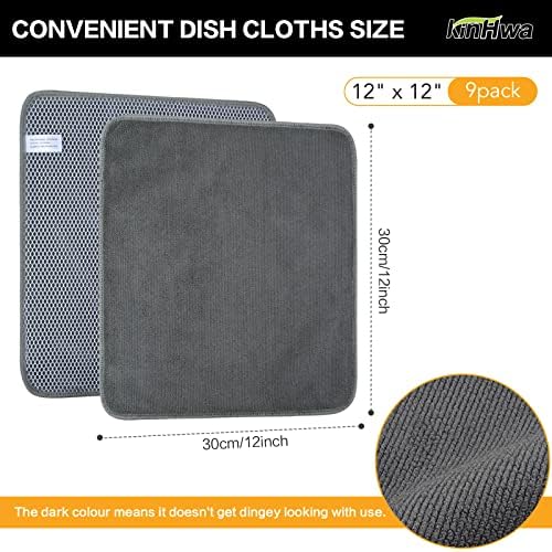 KinHwa Dish Cloths for Washing Dishes with Scrub Side, Microfiber Dish Rags - Image 6