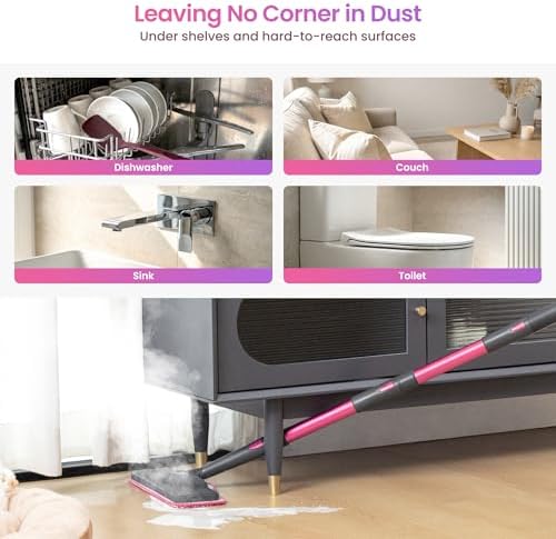 Schenley 19-in-1 Steam Mop for Floor Cleaning with Handheld Steamer - Image 3