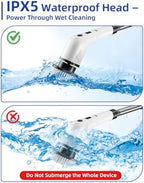 Cordless Electric Spin Scrubber with 360 RPM Power and 6 Brushes - Image 6