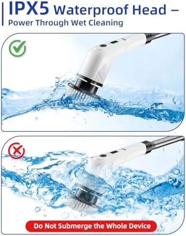 Cordless Electric Spin Scrubber with 360 RPM Power and 6 Brushes - Image 6