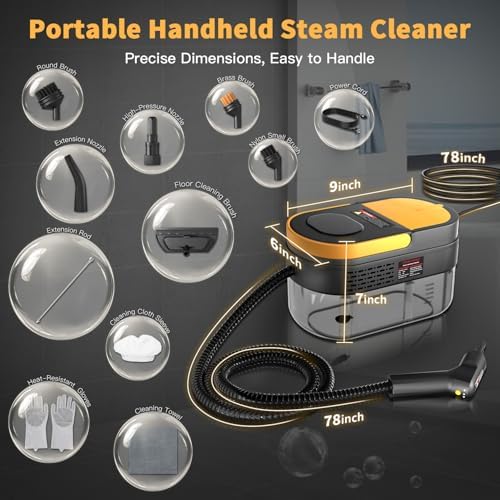 CHOWERFLY Steam Cleaner, 3 Level Adjustable Handle Control - Image 3