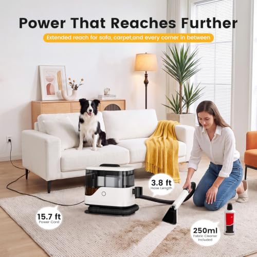 NEWBULIG Carpet and Upholstery Cleaner Machine Portable Carpet Shampooer - Image 4