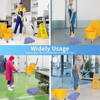 Side Press Wringer Combo Commercial Mop Bucket on Wheels, 35 Quart - Image 4