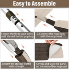 Wet Spray Mop for Floor Cleaning with 14 oz Bottle & 3 Microfiber Pads - Image 7