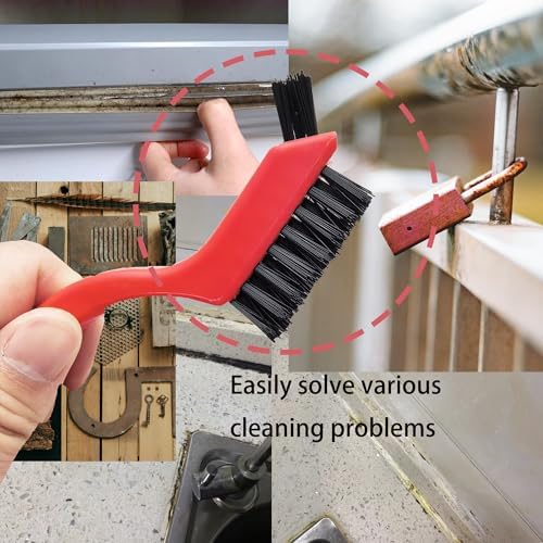 6-Pack Nylon Cleaning Brushes - Non-Scratch Nylon Bristles for Delicate Surfaces & Daily Cleaning | Ergonomic Grip with Mini Head & Hanging Hole - Image 6