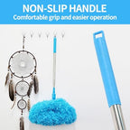 Ceiling Fan Cleaner Duster Reusable Microfiber Removable Extendable Duster with 95" Telescoping Pole for Cleaning Walls Furniture Door Window Top (Blue) - Image 7
