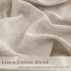 Linen 90 Inch Curtains 2 Panels with Rod Pocket Hook Belt Privacy - Image 3