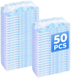 50 Pack Duster Refills Only, Microfiber Replacement Heads for Blinds, Blue by LYASILGC