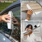 Zadro Silicone Squeegee with Hanging Hook Water Blade for Cleaning Kitchen Countertops Sink Bathroom Shower Mirrors Glass Car Windows Wiper Scraper Flexible Waterblade Cleaner Tool (1, White/Gray) - Image 6
