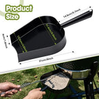 BBQ Ash Tool Poker, Big Green Egg Accessories kamado Joe Charcoal Smoker Wood Burning Stove ash Rake Grilling Accessories (Ash Removal Pan) - Image 2