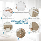RYB HOME Linen Blended French Door Curtain, Shades Pull Down for Glass Door - Image 2