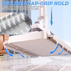 43.3 in Handle, 360° Swivel Floor Mop with 2 Reusable Cloths - Image 3