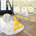 Commercial Mop with 3 Large Replacement Heads,Heavy Duty Industrial Mops - Image 4