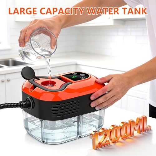 Steam Cleaner for Home, 6-Level Adjustable Portable Steamer for Cleaning with 1200ml Large Tank, 15s Heat-Up & 6 Accessories Handheld Steam Cleaner for Car Detailing,Tile, Grease, Dirt, Grout - Image 3