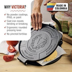Victoria 10-Inch Cast Iron Tortilla Press HD Spherrous Iron - Image 2