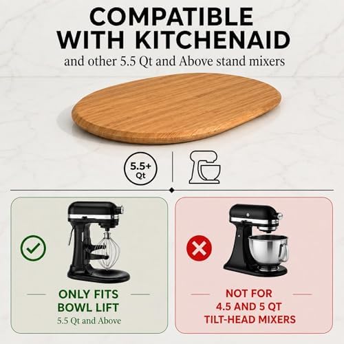 Ibyx Mixer Slider, Stand Mixer Sliding Mat, Natural, 5.5 Qt, Made in Canada - Image 5