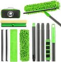 4-in-1 Window Cleaning Kit with Storage Bag, 79'' Window Squeegee Cleaner Tool with Extension Pole, Professional Window Washing Equipment for Home, Outdoor Windows, Glass, Shower, Commercial by Stemni