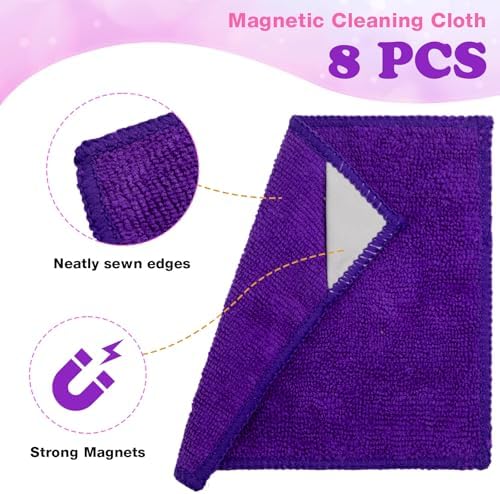 Magnetic Microfiber Cleaning Cloth, Multiple Colors, 6 x 6 Inch, 8 Pcs - Image 3