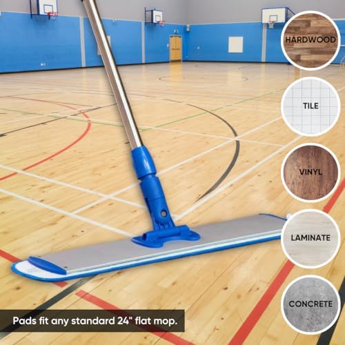 Microfiber Wholesale 36 inch Microfiber Mop Pads - Machine Washable, Reusable, Refills & Replacement Wet Mop Heads Compatible with Any Microfiber Flat Mop System (18 Pack) - Image 5