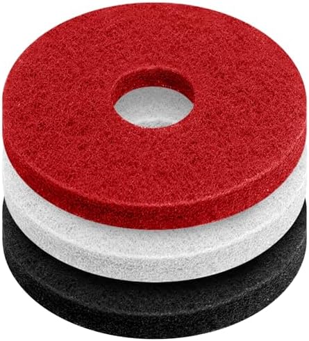 Teenyyou 3 Pcs 20" Commercial Orbiter Floor Buffer Pads, Red, Black, White by Teenyyou