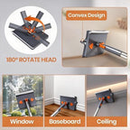 85'' Wall & Ceiling Mop with Long Handle, Wall and Baseboard Cleaner Tool, 2 Mop Heads (Triangle Corner + Square), 8 Reusable Washable Pads (Chenille/Microfiber/Scrub) for Shower Walls, Tile, Floors - Image 6