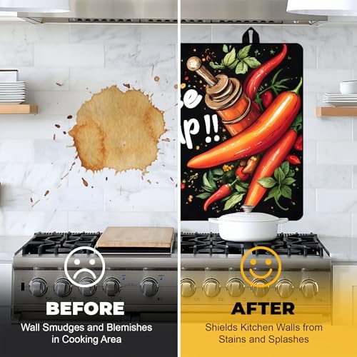 Stove Top Cover for Electric Stove,Glass Stove Top Cover, Heat Resistant Glass Cooktop Cover, Stovetop Protector, Kitchen Decor, Dish Drying Mats Cover for Ceramic Washer Top 28.5x20.5 inch - Image 6