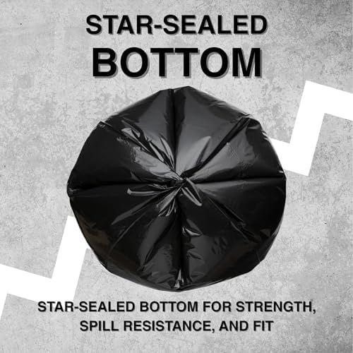 Top Knot Bags 45 Gallon Garbage Trash Bag 40X46" 1.5 Mil Black 100 Count Can Liner Bulk 40 Gallon 41 Gallon 42 Gallon 43 Gallon 44 Gallon Made in USA - Image 4