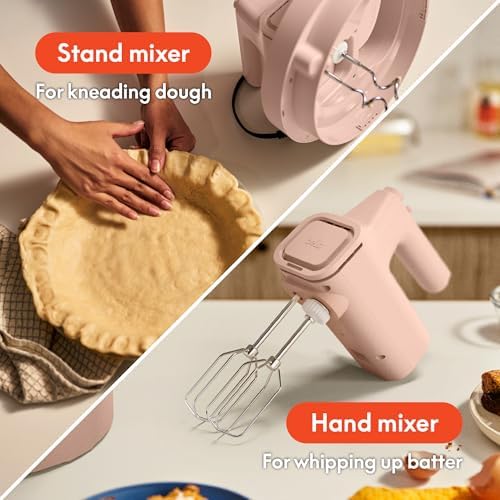 bella 3.5 Qt Hand & Stand Mixer, 2 in 1 Electric Mixer with Bowl, Blossom - Image 3