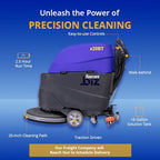 USA-CLEAN X20BT Traction Driven Auto Scrubber Machine Walk Behind - 20 inches (500mm) Cleaning Path - Two 12V AGM batteries - Rugged Brush - User-Friendly - Commercial Floor Cleaning Machines - Image 2