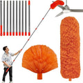20 Feet High Reach Duster Kit with 2-14 ft Extension Pole, Cobweb & Corner Brush Cleaning Duster Kit for Cleaning, Microfiber Feather Duster Cleaner with Washable Head for Ceiling Fan, Furniture, Home by Providequalityproducts