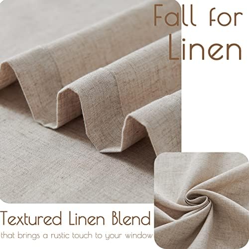 jinchan Lien Tier Curtains and Valances, 26x24, 3 Panels, Crude - Image 3