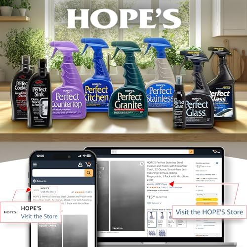 HOPE'S Perfect Cooktop Glass and Ceramic Cooktop and Stove Top Cleaner, Fast Acting and Removes Burnt on Stains from Glass Ceramic Smooth Top Ranges with its No Rinse Formula, 10.6 Oz, Pack of 1 - Image 7