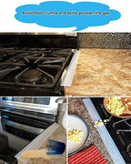 MSDADA Gas Stove Covers,8 Pcs Black 0.2mm 10.6" x 10.6" Gas Range Protectors with 2 Pcs Clear 21” Kitchen Gap Cover, Double Thickness, Non-Stick, Reusable And Dishwasher Safe - Image 5