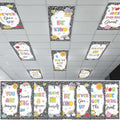 8Pcs Classroom Fluorescent Light Cover,2x4 FT Composition Inspirational by Shemilly