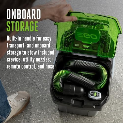EGO Power+ Shop Vacuum Wet Dry, Car Vac, Compact Portable Cordless Cleaner, 3 Gallon 85 CFM, Battery and Charger Not Included - WDV0300 - Image 6