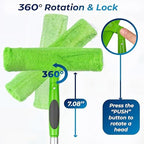 DSV Standard Professional Window Squeegee for Window Cleaning, 2 in 1 Rotatable Window Cleaning Squeegee Kit with Extension Pole, 62” Window Cleaning Tool for Indoor/Outdoor High Windows, Home, Car - Image 4