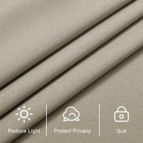Hiasan French Door Curtains Privacy, Taupe, 52W x 72L, 1 Panel - Image 5