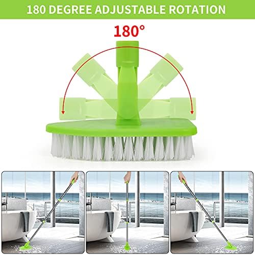 Extendable Scrub Cleaning Brush with Long Handle 35'' - Floor Scrubber - Image 3