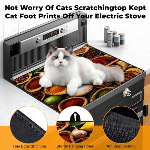 Stove Top Cover for Glass Electric Stove, 28.5"x 20.5" Heat Resistant Cooktop Protector Mat with Non-Slip Rubber Backing, Scratch Protection and Counter Space Mat - Image 4