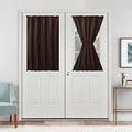 Hiasan French Door Curtains Privacy, Chocolate, 52W x 40L, 1 Panel by Hiasan