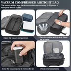 POSO Vacuum Backpack Travel, 60L Expandable Vacuum Seal Backpack with Pump & Laptop Compartment (Fits 17") - Image 4