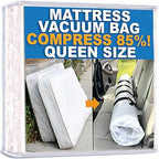 Mattress Vacuum Bag for Moving, Vacuum Seal Mattress Bag for Memory Foam or Inner Spring Mattresses, Compression and Storage for Returns, Leakproof Valve and Double Zip Seal (Queen/Full/Full-XL) by Homie
