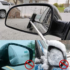 Side Mirror Squeegee, Window Cleaner Tool, Retractable Car Side Mirror Squeegee with Telescopic Long Handle, Car Mini Portable Window Cleaner Tool for Rainy Weather (Black) - Image 4