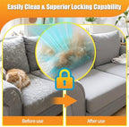 40 Count Duster Refills with 1 Short Handle & 3 ft Extendable Handle, Compatible with Swiffer Duster, 180° Disposable Microfiber Cleaning Dusters, Unscented - Image 4