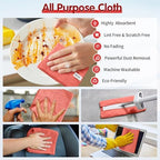 FIXSMITH Red Microfiber Cleaning Cloth -Pack of 12, Highly Absorbent Cleaning Rags, 16"X12" All Purpose Cleaning Towels for Housekeeping, Kitchen, Car, Lint Free and Reusable Microfiber Towels - Image 5