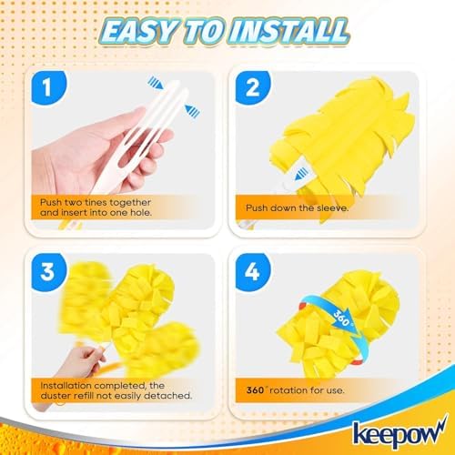 KEEPOW 12 Pack Refills Compatible with Swiffer Ext Handle, 360 Heavy Duty - Image 4