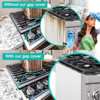 Stove Counter Gap Cover - 21 Inch Silicone Oven Gap Filler 2 Pack Clear - Image 4