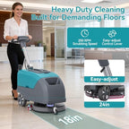 Walk Behind Commercial Floor Scrubber with 24" Ultra-Wide Scrubbing Path - Image 2