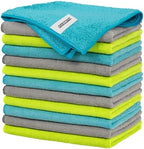 FIXSMITH Microfiber Cleaning Cloth - Pack of 12, Multi-Functional Towels, Size: 12 x 16 in, Highly Absorbent Rags, Lint-Free, Streak-Free for Car, Kitchen, Home, Office by FIXSMITH