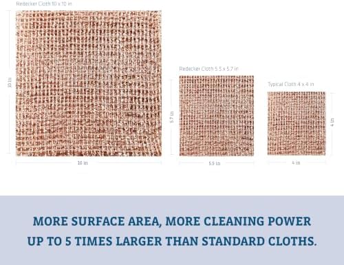 Redecker Copper Cleaning Cloth, XL Size – Large Non-Scratch Scrubber for Pots, Pans, Grill & Kitchen Surfaces – Reusable Copper Cloth for Heavy Cleaning, Made in Netherlands - Image 4
